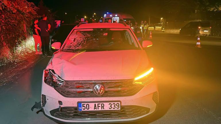 Otomobilin çarptığı yaya öldü; o anlar kamerada