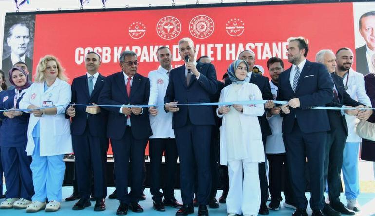 Bakan Memişoğlu ile Bakan Kacır, Tekirdağda hastane açılışına katıldı