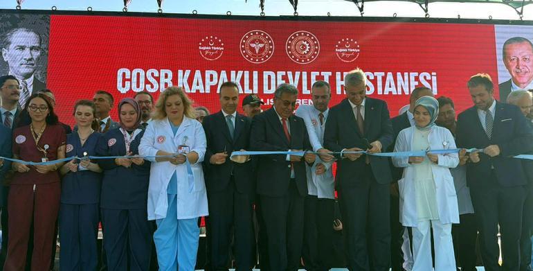 Bakan Memişoğlu ile Bakan Kacır, Tekirdağda hastane açılışına katıldı