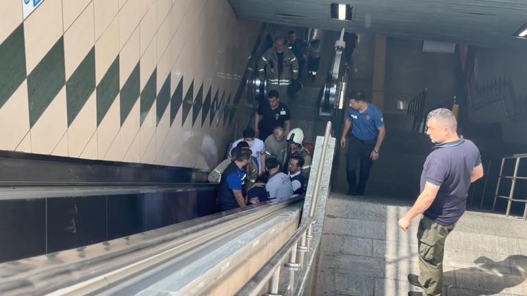 Şişli’de görme engelli Enes’in valiziyle metro raylarına düştüğü anlar kamerada