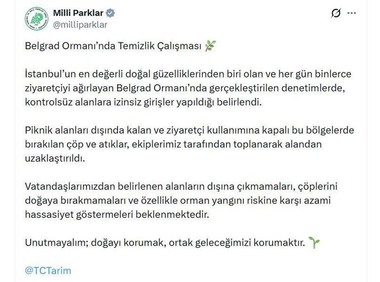 Belgrad Ormanında çevre temizliği