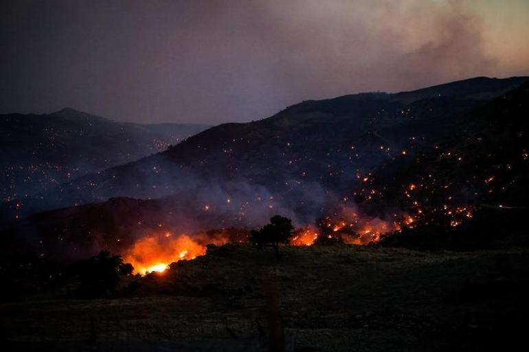 Atina yakınlarında orman yangını çıktı