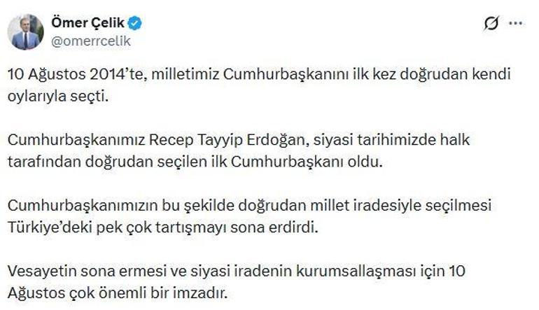 AK Partili Çelik: Vesayetin sona ermesi için 10 Ağustos çok önemli bir imzadır