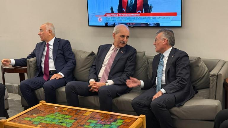 TBMM Başkanı Kurtulmuş, iktidar ve muhalefet kulislerini ziyaret etti