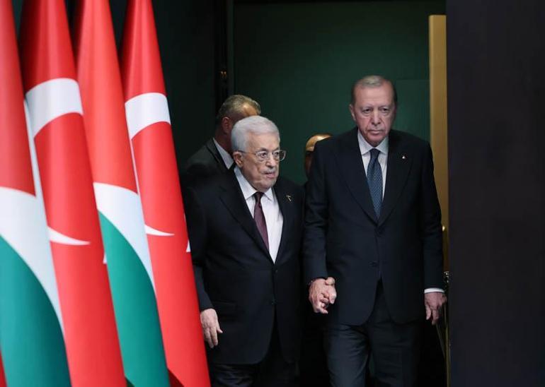 Cumhurbaşkanı Erdoğan, Filistin Devlet Başkanı Abbas ile ortak basın toplantısı düzenledi