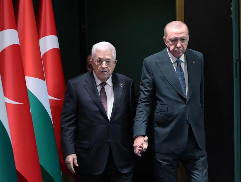 Cumhurbaşkanı Erdoğan, Filistin Devlet Başkanı Abbas ile ortak basın toplantısı düzenledi