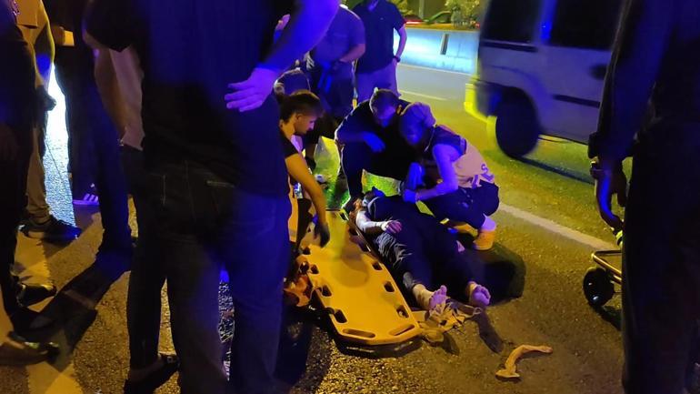 Bağcılarda kontrolden çıkan motosiklet devrildi: 2 yaralı