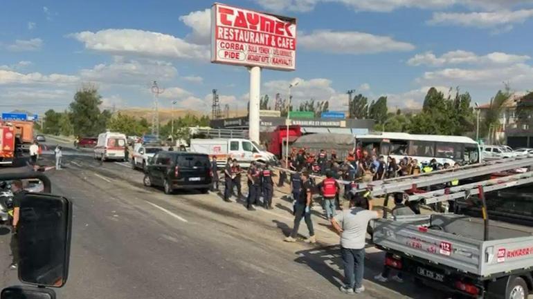 Ankarada midibüs ile kamyon çarpıştı; 1 ölü, 16 yaralı