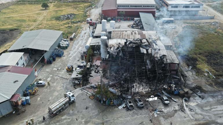 Dolum tesisinde patlama sonrası yangın: 2 ölü, 2 yaralı