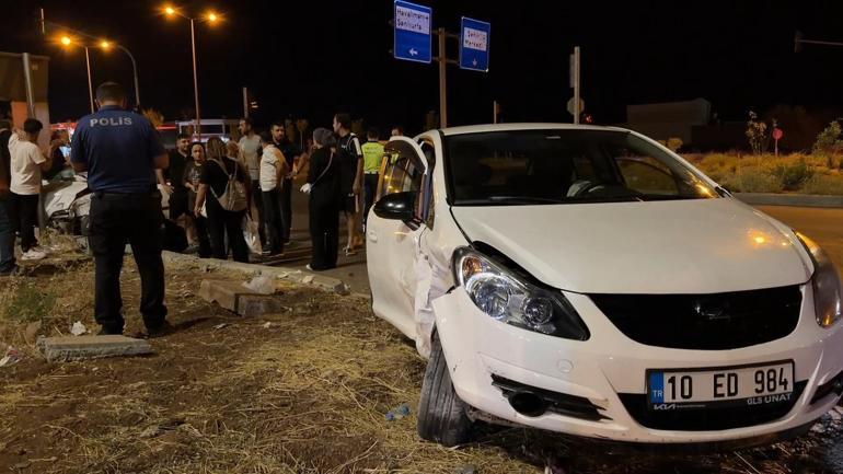 Diyarbakırda otomobiller çarpıştı: 7 yaralı