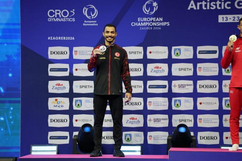 İzmirli cimnastikçi Ferhat Arıcandan Avrupada 9uncu madalya