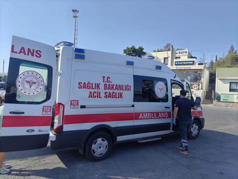 Leros’ta rahatsızlanan Türk genci deniz ambulansıyla Bodrum’a getirildi