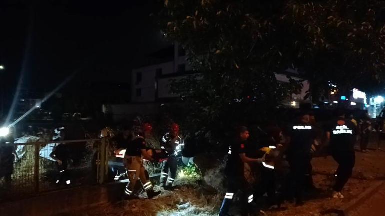 Bursada otomobil araziye savrulup takla attı: 5 yaralı