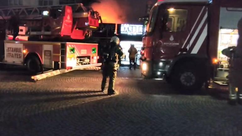 Esenyurtta kafe alev alev yandı