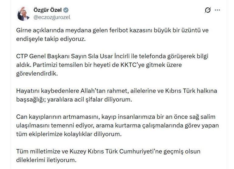 Özgür Özel: KKTCye heyet gönderdik