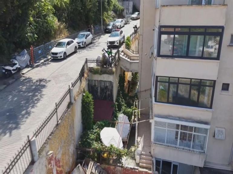 Şilede üzerinden yol geçen 8 daireli bina havadan görüntülendi