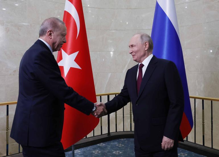 Cumhurbaşkanı Erdoğan, Rusya Devlet Başkanı Putin ile bir araya geldi
