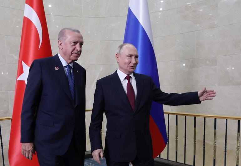 Cumhurbaşkanı Erdoğan, Rusya Devlet Başkanı Putin ile bir araya geldi