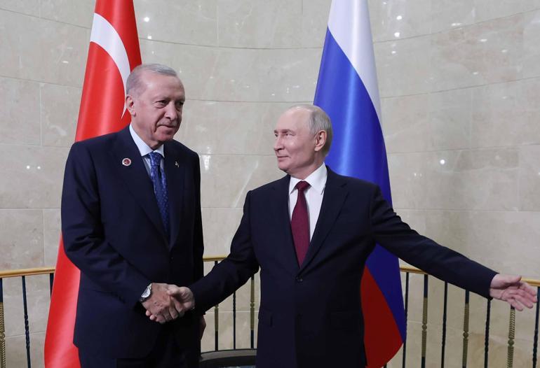 Cumhurbaşkanı Erdoğan, Rusya Devlet Başkanı Putin ile bir araya geldi