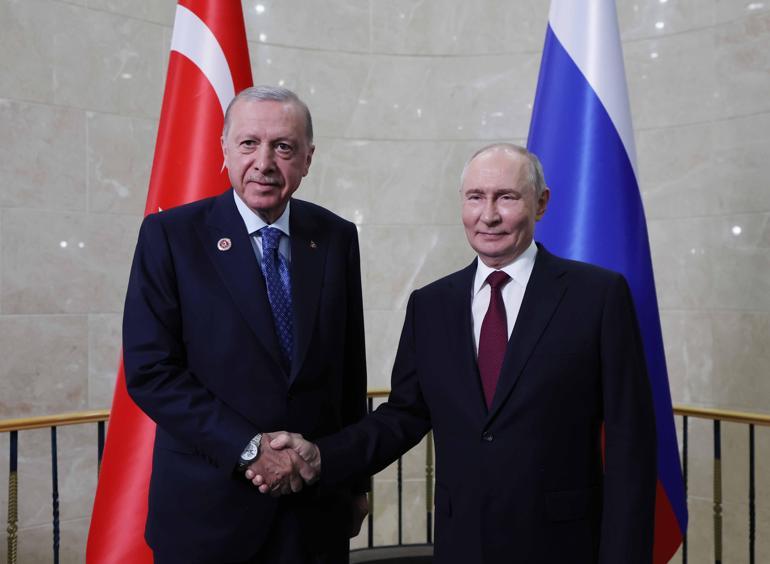 Cumhurbaşkanı Erdoğan, Rusya Devlet Başkanı Putin ile bir araya geldi