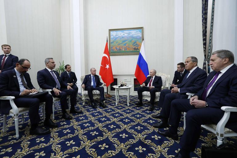 Cumhurbaşkanı Erdoğan, Rusya Devlet Başkanı Putin ile bir araya geldi