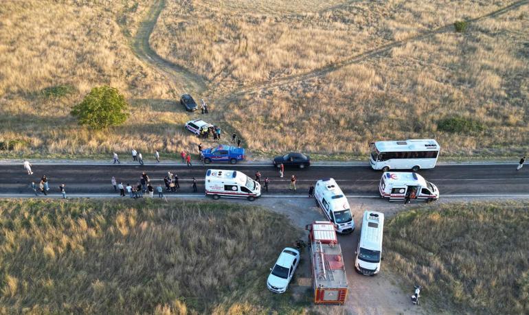 Edirnede zincirleme kaza: 6 yaralı