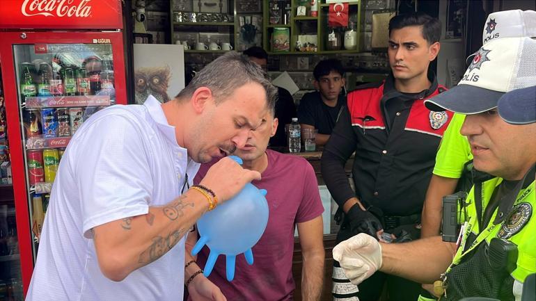 Kaza yapan sürücü alkolmetreyi üflemek yerine içine çekti