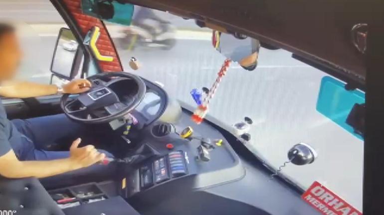 Tuzla’da motosiklet sürücüsünün öldüğü kaza kamerada