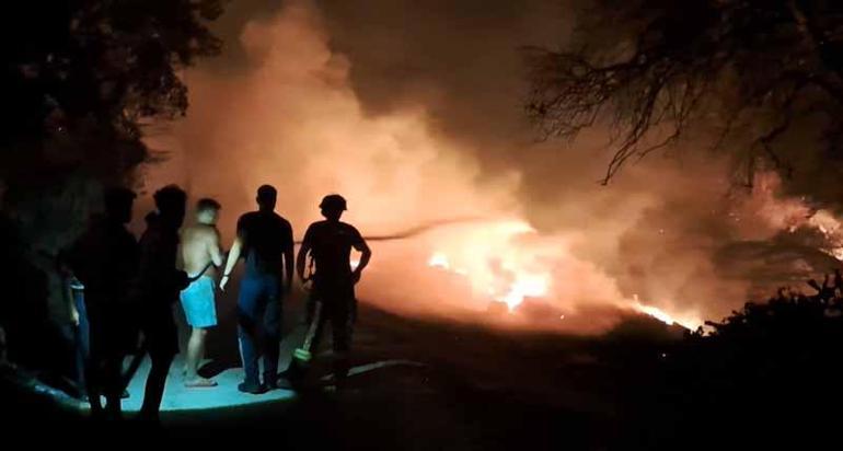 Antalya Serikte orman yangını: Evler ve seralar yandı