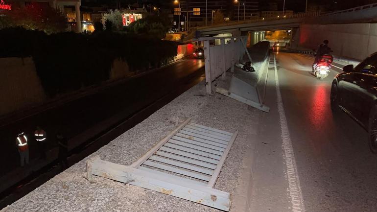 Avcılar’da asfalt kamyonu virajı alamayarak alt geçit yoluna düştü: 1 yaralı