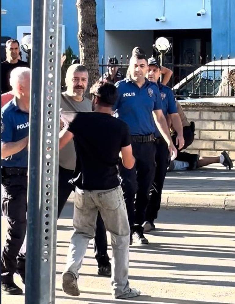 İnşaatta başlayan kavga polis merkezi önünde devam etti