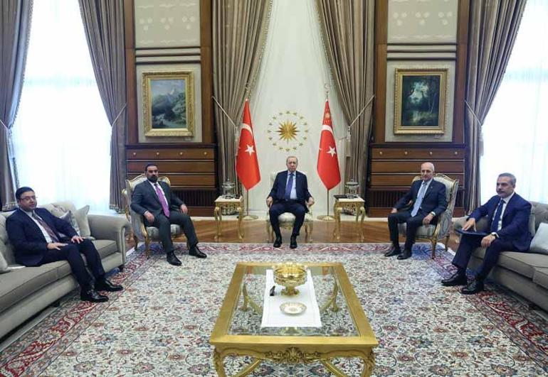 Cumhurbaşkanı Erdoğan, Irak Meclis Başkanı Halbusiyi kabul etti