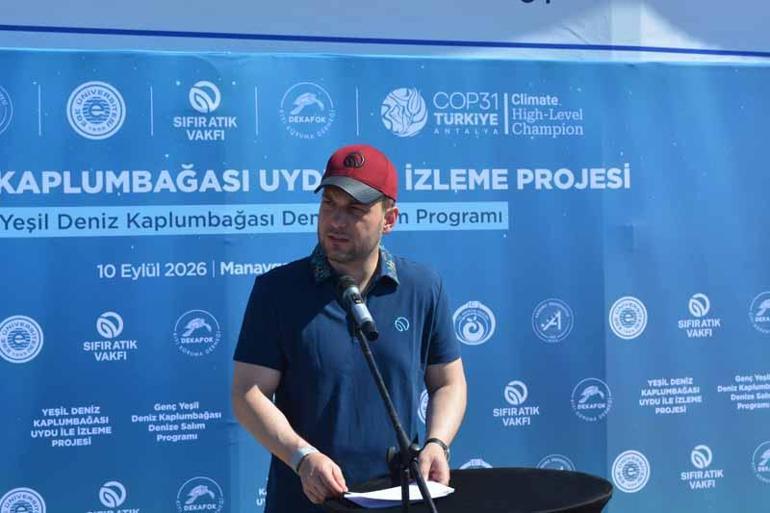 Yeşil deniz kaplumbağası Hanzala, uydu cihazıyla Akdenize gönderildi