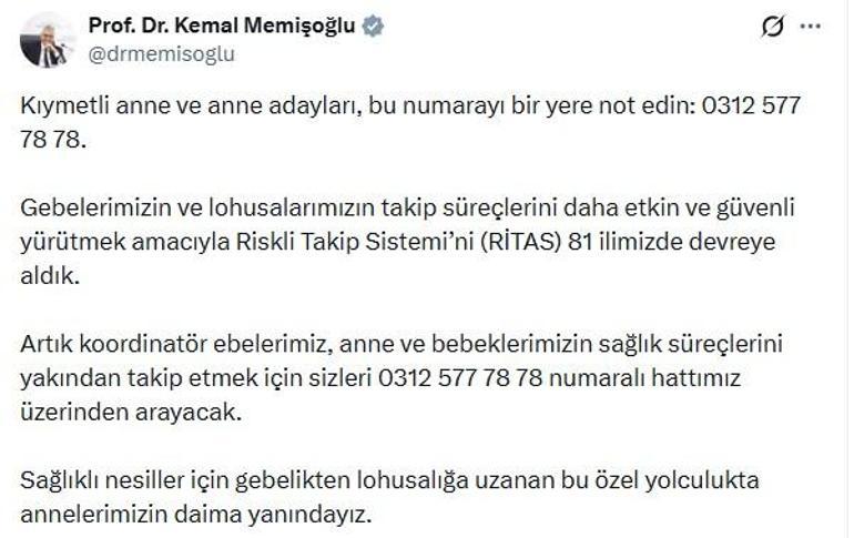 Anne adayları için Riskli Takip Sistemi’ 81 ilde devrede