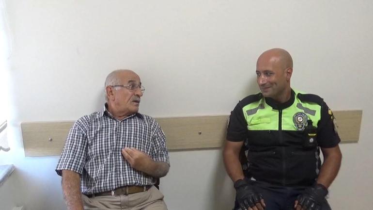 Kalp masajıyla kendisini hayata bağlayan polise teşekkür etti