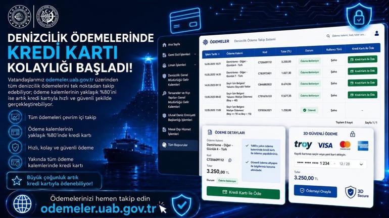 Bakan Uraloğlu: Denizcilik ödemelerinin yüzde 80i kredi kartıyla çevrim içi yapılabiliyor