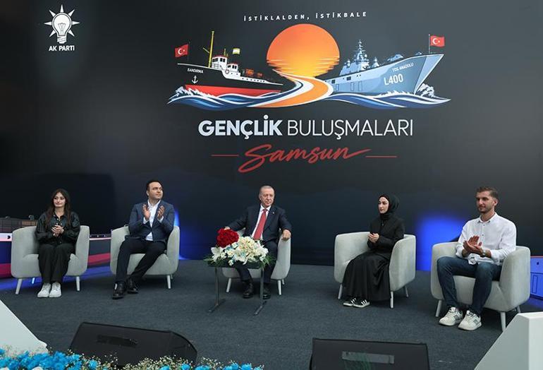 Cumhurbaşkanı Erdoğan, Samsunda gençlerle buluştu