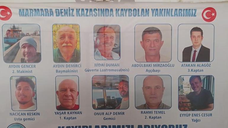 Silivri’de batan gemideki 9 mürettebatı arama çalışmalarında 14üncü gün