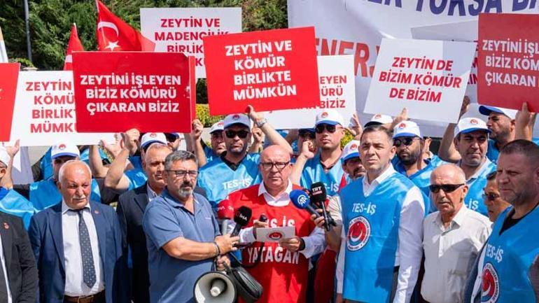 Milaslı muhtarlar ve işçilerden Danıştay önünde kamulaştırma davası açıklaması