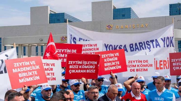 Milaslı muhtarlar ve işçilerden Danıştay önünde kamulaştırma davası açıklaması
