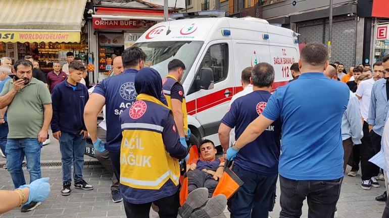 Fatihte silahlı kavga sonrası 2 şüphelinin pencereden atlayarak kaçtığı görüntü ortaya çıktı