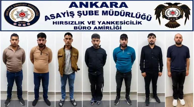 Ankarada hırsızlık şebekesine operasyon; 7 tutuklama