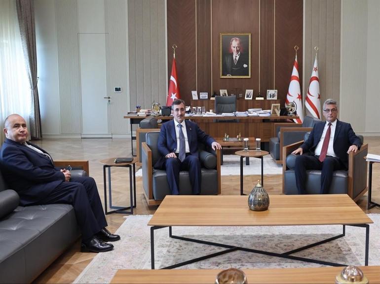 Cumhurbaşkanı Yardımcısı Yılmaz, KKTC Cumhurbaşkanı Erhürman ile görüştü