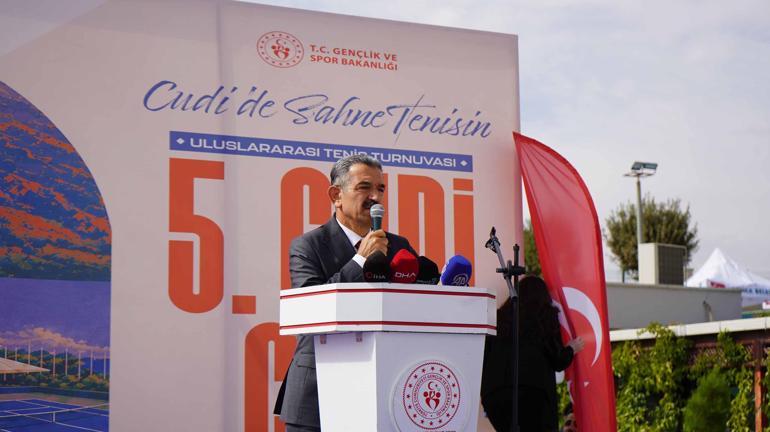 Şırnak’ta 5’inci Uluslararası Cudi Cup Tenis Turnuvası başladı