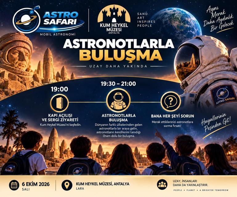 Uzay tarihine geçen astronotlar Antalyada çocuklarla buluşacak