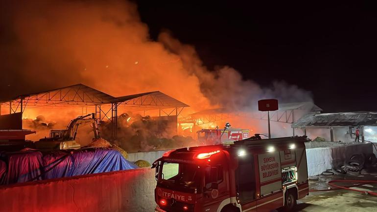 Samsun’da saman deposunda yangın