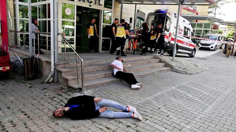 Mahalle muhtarı hastane önündeki tatbikatı gerçek sandı; o anlar görüntülendi
