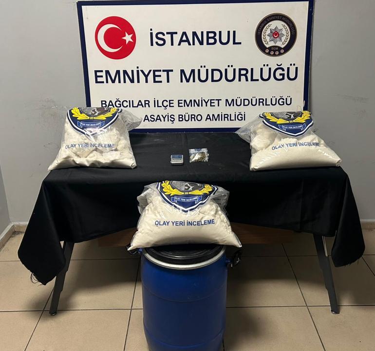 Bağcılarda iş yerine uyuşturucu operasyonu; 22 kilo 970 gram ham madde ele geçirildi