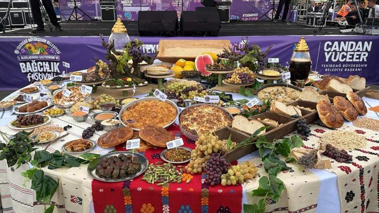 Tekirdağda Uluslararası Gastronomi ve Bağcılık Festivali başladı