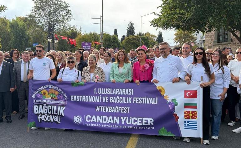 Tekirdağda Uluslararası Gastronomi ve Bağcılık Festivali başladı